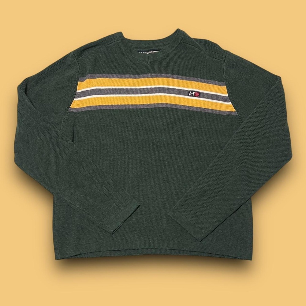 Vintage Green Abercrombie & Fitch Sweater Size Large 90s Skater Gorpcore